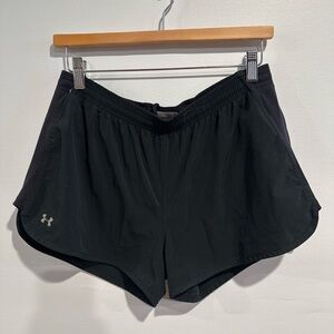 Under Armour Women’s Medium Black Athletic Running Shorts Drawstring Lightweight